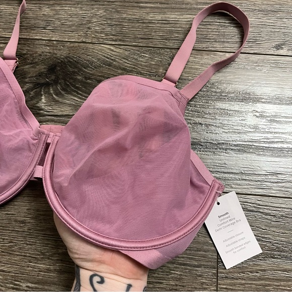 NWT Auden Smooth Unlined Comfort Wire Demi Bra (Mauve) Size 36DD - Picture 3 of 6